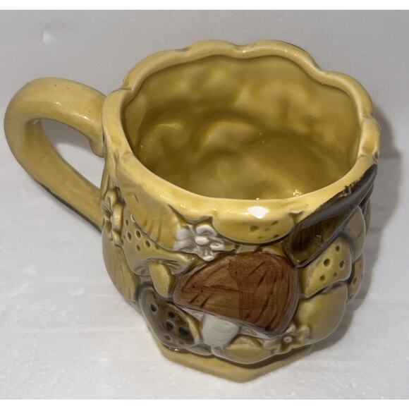 5 VINTAGE FRED ROBERTS CERAMIC MUSHROOM Tea Coffee Cup / Mug Yellow JAPAN 2303 - Picture 10 of 11
